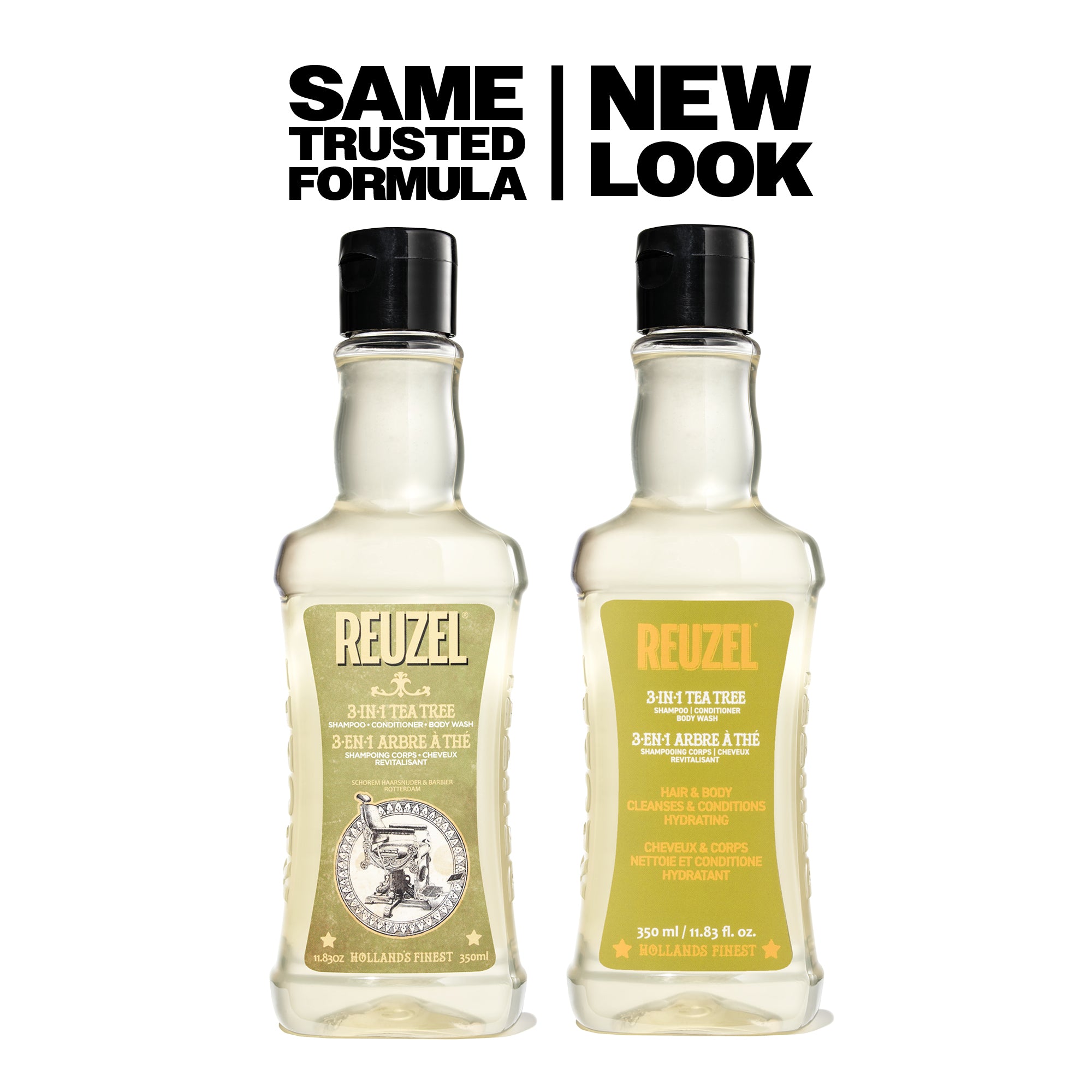 Road Trip To Go Reuzel 3 in 1 Tea Tree Shampoo, Conditioner and